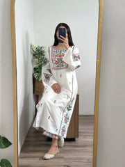 WHITE DOVE EMB 2PC